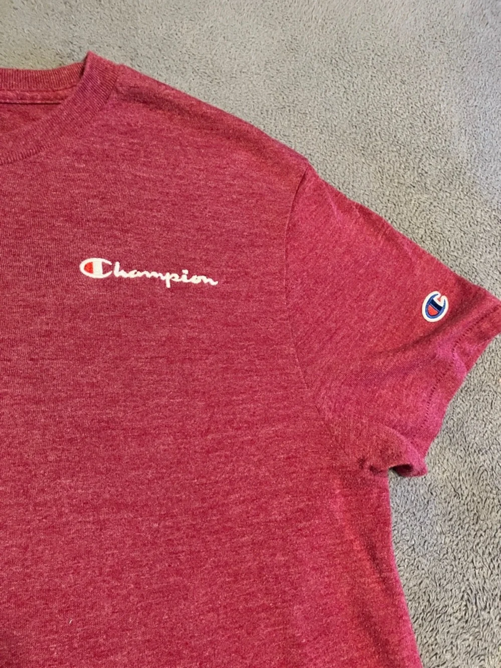 Champion Men’s Red Short Sleeve Tee - Picture 2 of 5